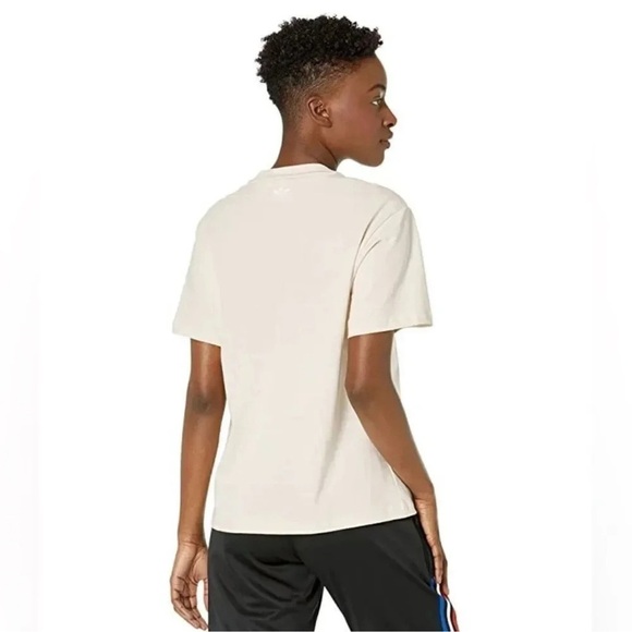 Adidas Cream Logo Play Regular Tee - Picture 2 of 2